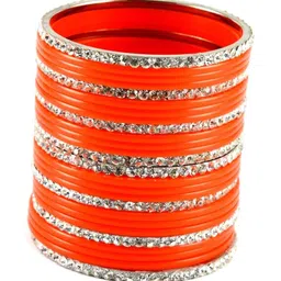 Vidhya Kangan Set of 26 Stone Studded Acrylic-Brass Bangles image 2