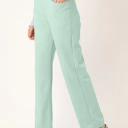 BRINNS Women Mid Rise Relaxed Straight Fit Easy Wash Trousers image 2