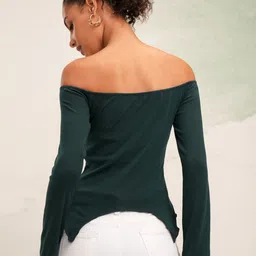 Tokyo Talkies Off-Shoulder Twisted Bardot Top image 5