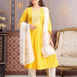 Mom&Bae Women Orange Kurtas-image-52