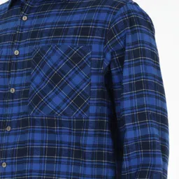 glitchez Checked Spread Collar Regular Fit Casual Shirt image 2