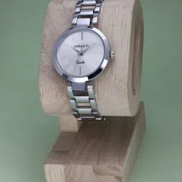 VIRAKTI Women Brass Printed Dial & Bracelet Style Straps Analogue Watch SAT-08-SILVER-S01-picture-18