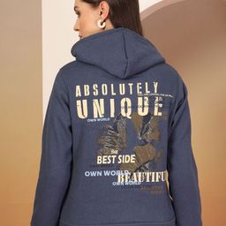 R.Code by The Roadster Life Co. Women Typography Printed Hooded Sweatshirt-picture-13