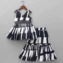 SHAHUDI DESIGNER Girls Printed Tiered Pure Cotton Kurti with Sharara-picture-44