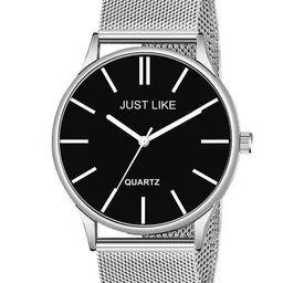 JUST LIKE Men Analogue Watch slim sefar lr-5 dialblack steel-picture-14