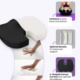 UltraCare PRO Black Memory Foam Filled Cotton Lightweight Therapedic Pillow image 3