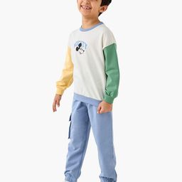Juniors by Babyshop Boys Colourblocked Pure Cotton Sweatshirt With Joggers-picture-14