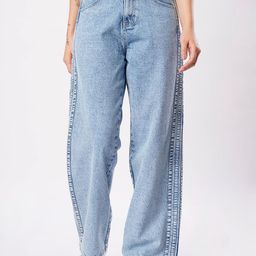 Bene Kleed Women Relaxed Fit High-Rise Low Distress Heavy Fade Jeans-picture-23