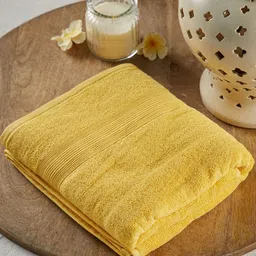 Fabindia Yellow 1 Cotton 500 GSM Bath Towel-picture-41