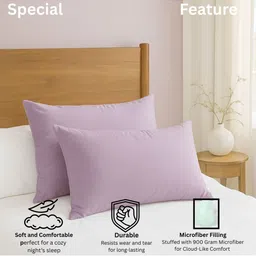 Siroki Bond Lavender Fibre Filled Polyester Breathable Sleep Pillow image 4