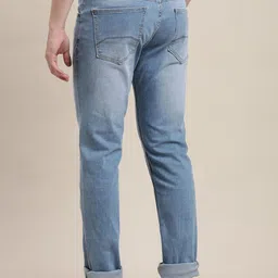 Turtle Men Narrow Tapered Fit Mid-Rise Heavy Fade Stretchable Jeans image 3