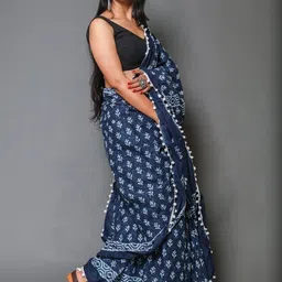 ETHNIC ODISHA HANDLOOM Ethnic Motifs Printed Pure Cotton Sambalpuri Saree-image-43