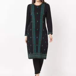 KEIKO Women Ethnic Motifs Sequinned Jacquard Kurta-picture-23