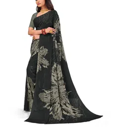 PARVOTSAV Black Polyester Saree image 2
