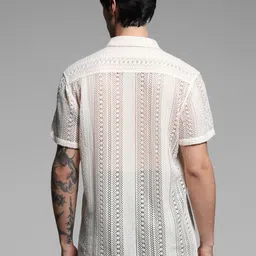 Jack & Jones Men Cuban Collar Textured Relaxed Fit Casual Shirt image 4