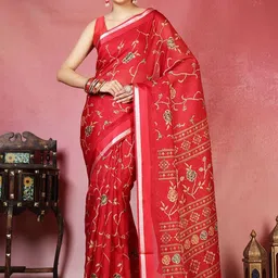Meena Bazaar Women Floral Woven Design Saree-picture-23