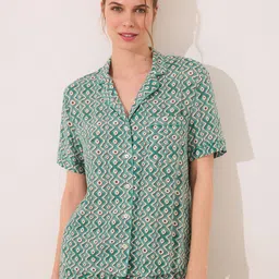 women'secret Women Geometric Printed Pure Cotton Pyjama Set-picture-18