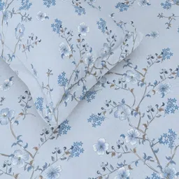 Bedirah Living Blue Floral 210 TC King Bedsheet with 2 Pillow Covers image 2