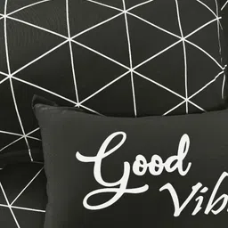 Bodycomfy Charcoal & White King Fitted Cotton 400 TC King Bedsheet Set 1.98 m x 1.82 m image 3