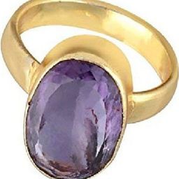 GenZcomplex Gold-Plated Brass Amethyst Finger Ring-picture-1