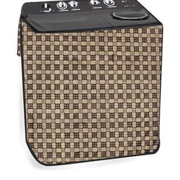 The Furnishing Tree Washing Machine Cover Checkered Pattern Brown Compatible for Whirlpool 7.8 Kg S-picture-41