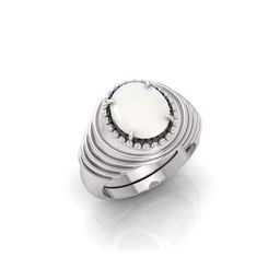 todani jems 8.25 Ratti Moonstone Stone Certified Gemstone Silver Plated | Adjustable Ring With Lab Certificate-picture-8
