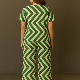 GAB Abstract Printed Pure Cotton Top With Trousers Co-Ords image 5