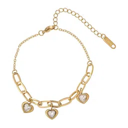 MYKI Stainless Steel Gold-Plated Charm Bracelet image 4