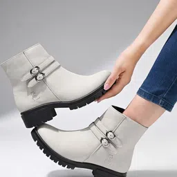 LOUIS STITCH Women Casual Block-Heeled Chelsea Boots-picture-12