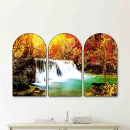 SAF Multicoloured Set of 3 Piece MDF Other Wall Paintings-picture-30