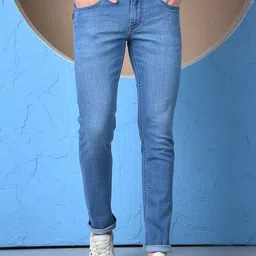 Canary London Men Smart Skinny Fit Low-Rise Light Fade Printed Stretchable Jeans-picture-26