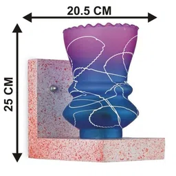 1ST TIME Pink & Pink Textured Wood Contemporary Abstract Shaped Shaped Wall Lamp image 5