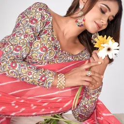 Saree mall Leheriya Gotta Patti Poly Georgette Sarees image 2