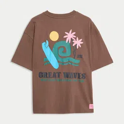 Marks & Spencer Boys Graphic Printed Round Neck Pure Cotton Oversized T-shirt-picture-28
