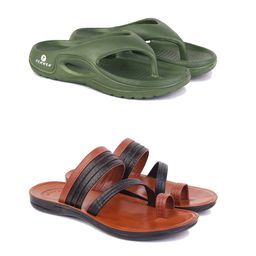 PENNEN Men Set Of 2 Anti-Skid Thong Flip-Flops-picture-39