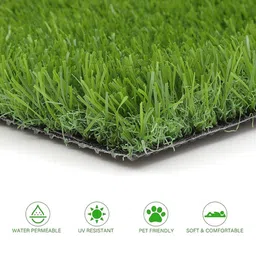 Kuber Industries Green Waterproof Artificial Grass Doormats image 4