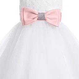 BAESD Girls Self Design Net Fit and Flare Dress image 3