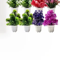 Dekorly Multi Plastic Artificial Flowers & Plants With Pot image 1