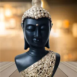 Afterstitch Black Gautam Buddha Religious Idol Showpiece-image-13