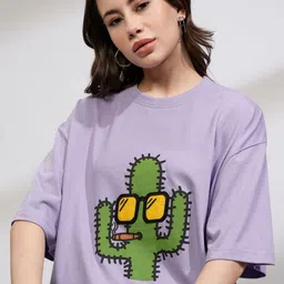 Street By Tokyo Talkies Women Printed Drop-Shoulder Sleeves T-shirt-image-88