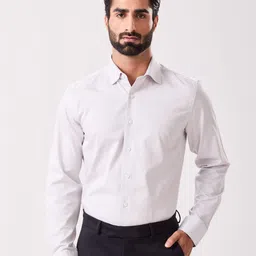 MH&Y Men India Slim Fit Solid Spread Collar Cotton Formal Shirt-picture-14