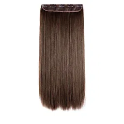 camola deva Clip In Straight Scalp Topper Hair Extension- Brown 24 Inch-picture-10