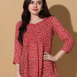 Moda Rapido Women Animal Printed Georgette Empire Top-picture-33