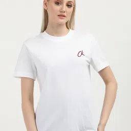 Calvin Klein Jeans Women High Neck Drop-Shoulder Sleeves Pockets T-shirt-picture-26