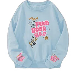 Joggers Park Kids-Unisex Blue Cotton Sweatshirts-picture-10