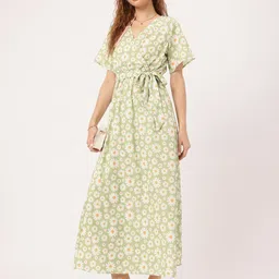 DressBerry Daisy Dream Floral Print Wrap Maxi Dress image 3