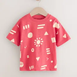 NEXT Boys Printed Drop-Shoulder Sleeves Pure Cotton T-shirt-picture-34