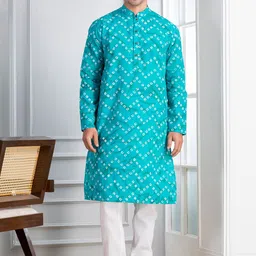 DEVOILER Men Bandhani Printed Kurta-picture-18