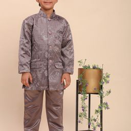Pro-Ethic STYLE DEVELOPER Boys Embroidered Cotton Mandarin Collar Neck Jodhpuri Set-picture-33