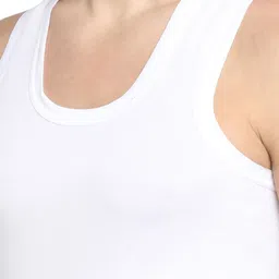 Rupa Frontline Pack Of 4 Scoop Neck Sleeveless Pure Cotton Vest Frontline--Air-Whit-RN-4 image 3